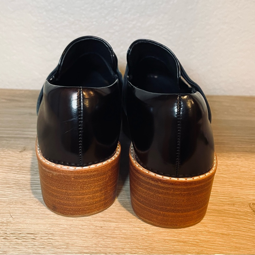 Sol Sana Women’s 37 Venus Black Leather Platform Loafers - Picture 6 of 13